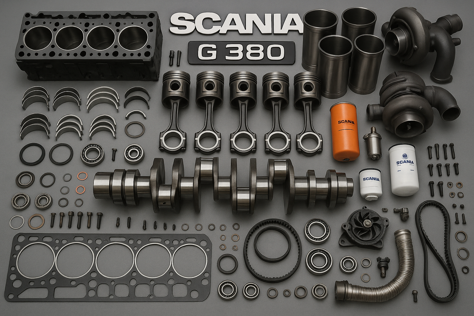 قطعات موتور، گیربکس و فیلترجات 12 لیتری (380-420-340)